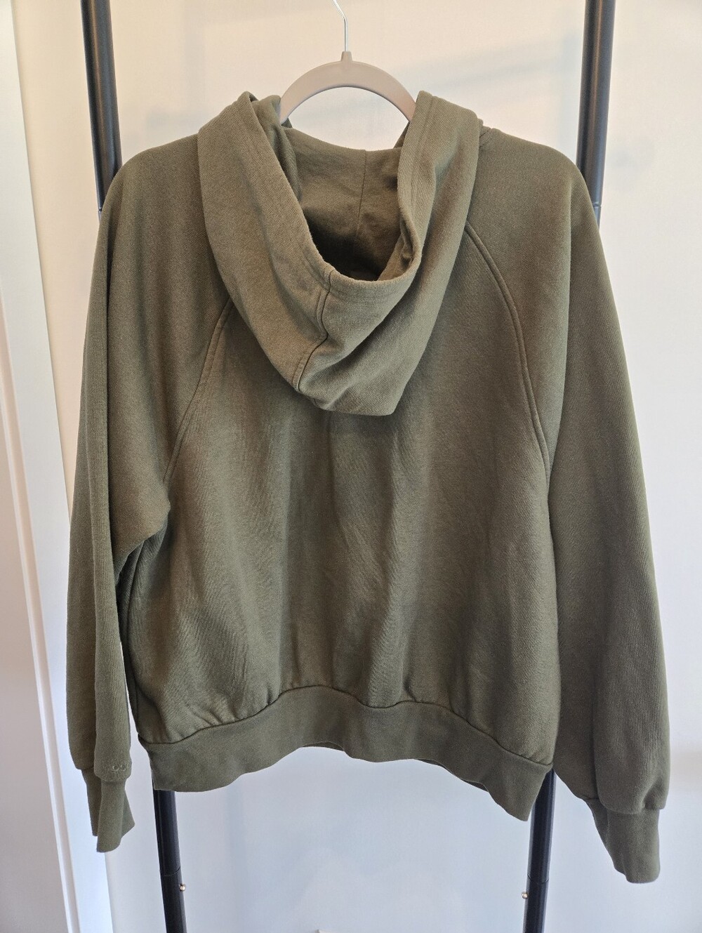 DSG Olive Green Fleece Lined Pullover Hoodie Size Medium Women - Picture 4 of 5